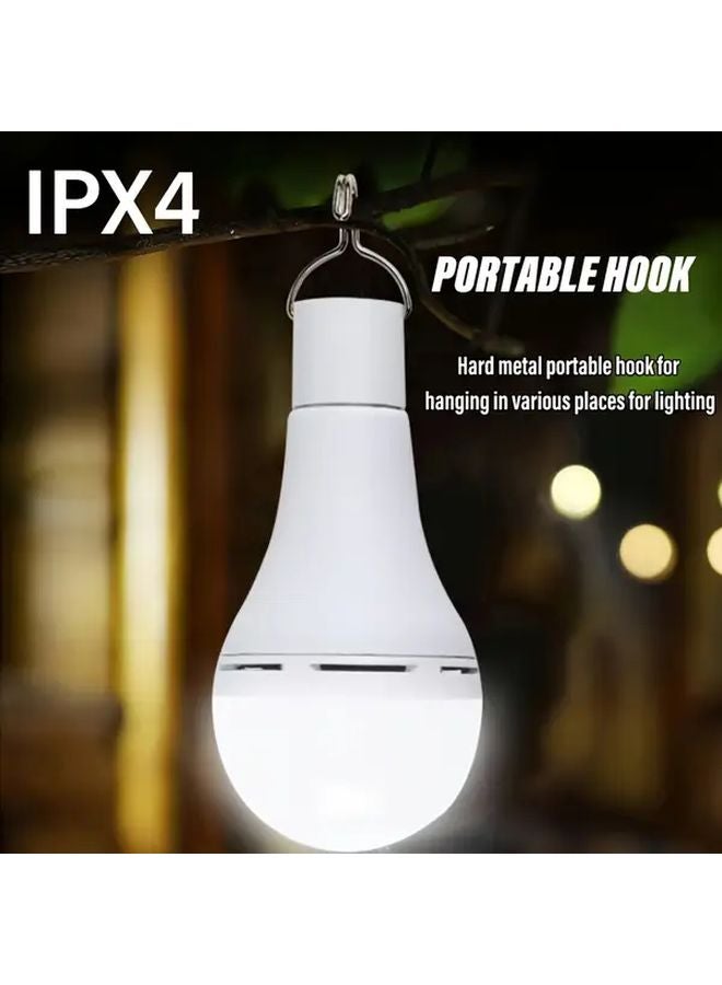 4 قطع مصابيح LED تعمل بالطاقة الشمسية قابلة لإعادة الشحن عبر USB، إضاءة طوارئ محمولة مع خطاف للفيضان في الحدائق والتخييم - Image 4